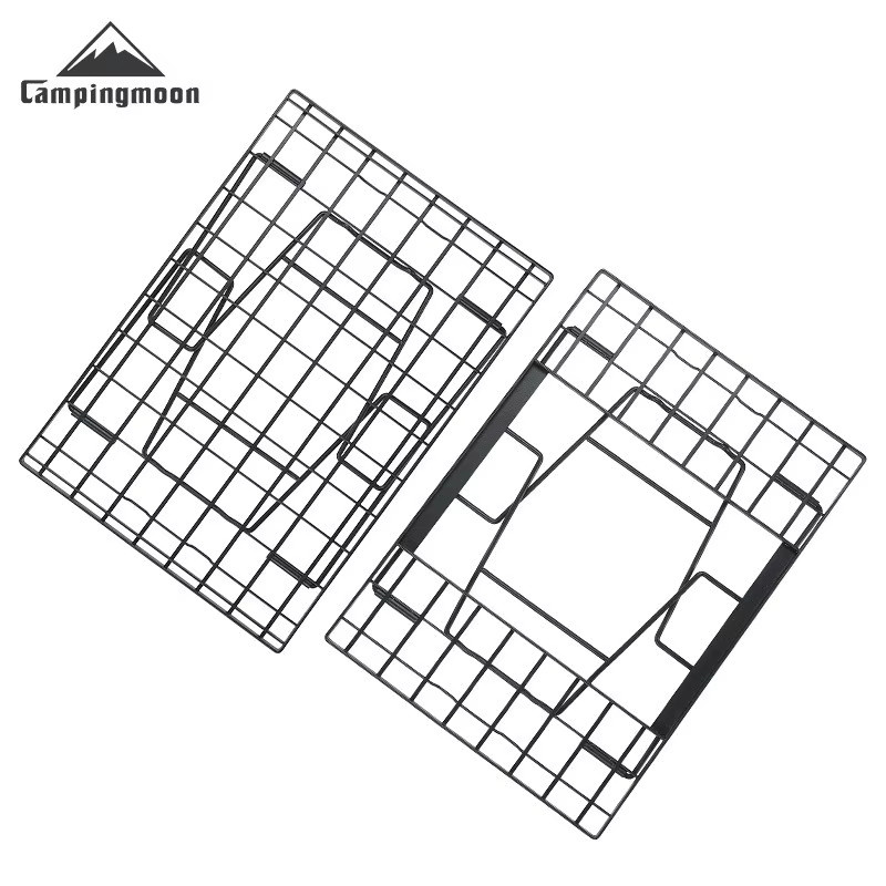 CAMPINGMOON CK-3G Outdoor Camping Dreischichtiger Klapp-Teetisch, Modularer IGT Kocher-Tisch und Erweiterungs-Grilltisch in Schwarz Matt - Bild 3