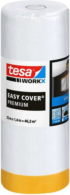 tesa Workx Easy Cover Premium Abdeckfolie Weiß Breite: 140 cm, Länge: 33 m - Bild 1