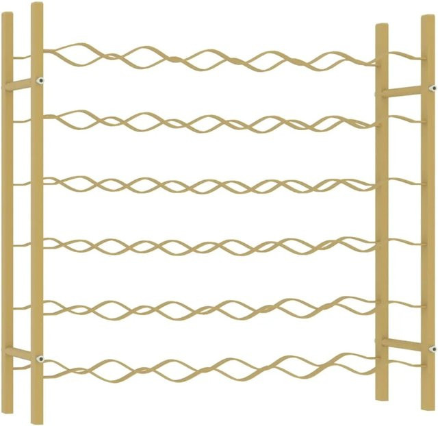 vidaXL Weinregal aus Metall in Gold für 36 Flaschen, modernes Design, H: 65,0 cm, B: 58,5 cm, T: 22,0 cm - Bild 1