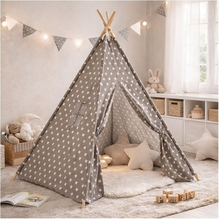 HTI-Line Kinderzimmerzelt Tipi Stars Holz