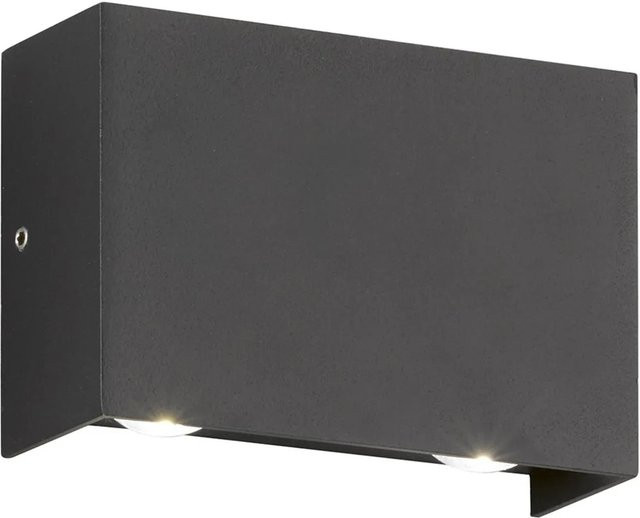 Fischer & Honsel LED-Außenwandleuchte Nairobi Schwarz, Up-Down Wandlampe aus Metall für Garten und Außenbereich, B/T/H: 8,7 x 4,7 x 11,8 cm - Bild 1