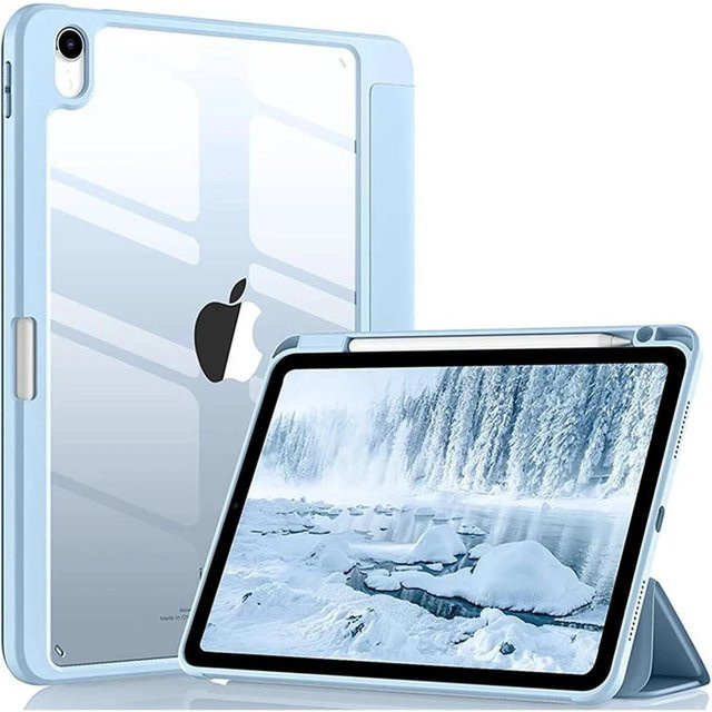 Modische iPad Hülle mit Stifthalter für iPad Air 11 und 13 M2/M3 (2024), iPad 10. Generation 10.9, Blau - Bild 1