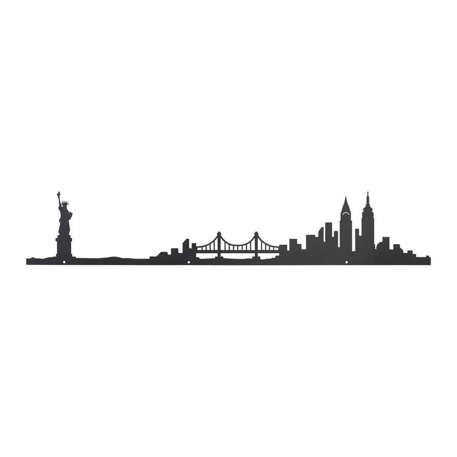 Modern Living Wanddeko Skyline aus Metall in Schwarz - Bild 2