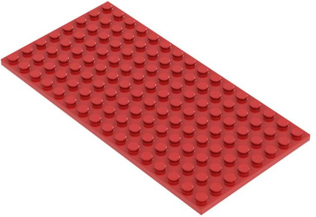Wucifang Bags MOC Kleine Partikel Bausteine 8x16 Grundplatte, 6-teiliges Set - Bild 1