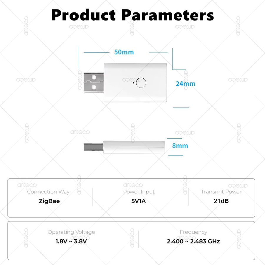 Tuya ZigBee 3.0 Signal Repeater USB Signal Verstärker in Weiß für Smart Home Automatisierung und Home Assistant - Bild 4