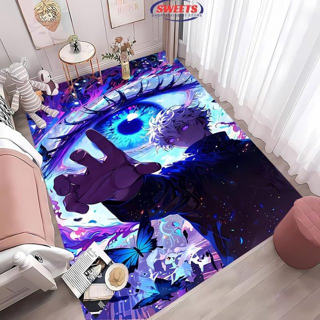Karpetti Jujutsu Kaisen Gojo Satoru Teppich, rutschfeste und waschbare Matte aus Polyester, Mehrfarbig, B/T: 60 x 40 cm - Bild 1