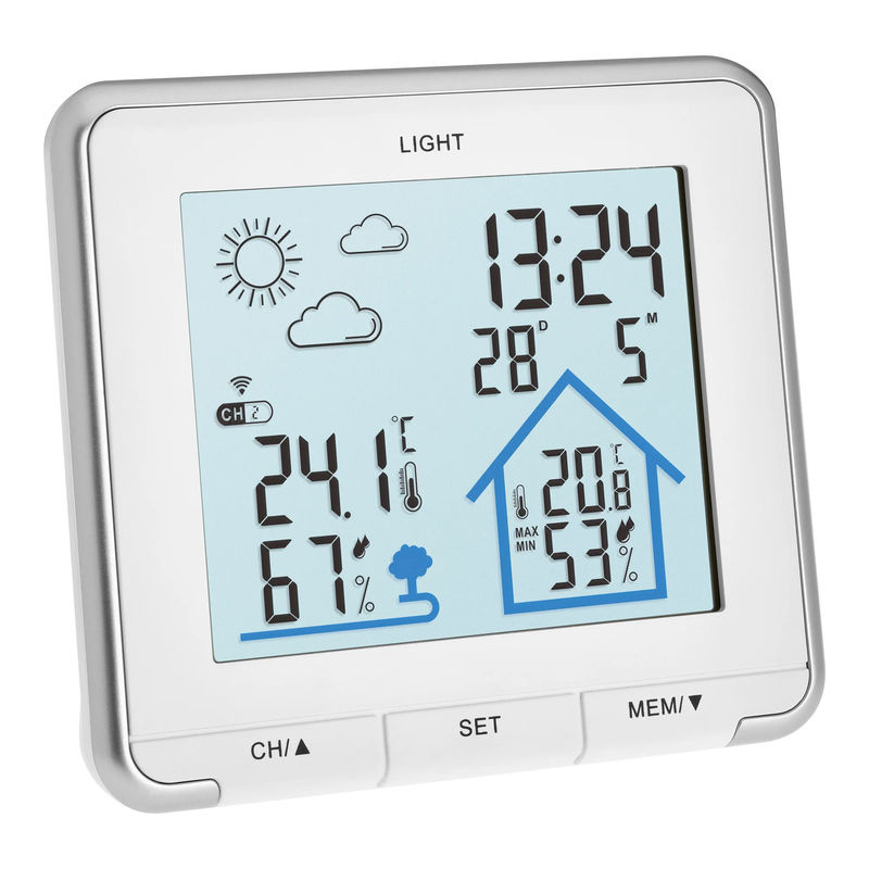 TFA Dostmann LIFE 35.1153.02 Funk-Wetterstation mit 12 bis 24 Stunden Vorhersage in Weiß - Bild 2