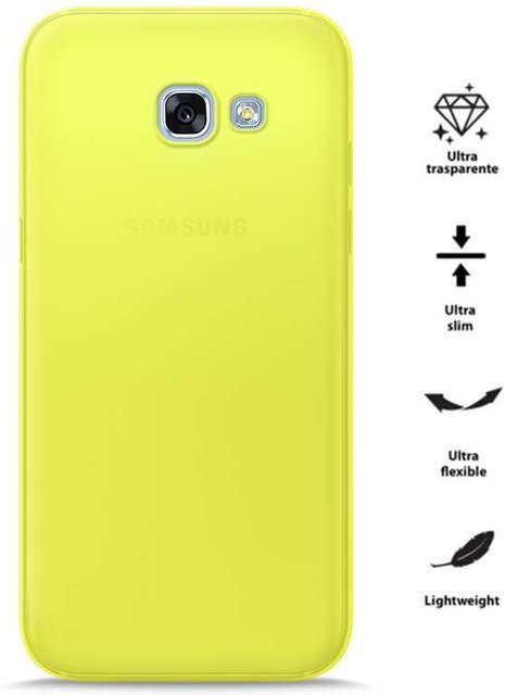 Puro 0.3 Nude Schutzhülle für Samsung Galaxy A3 (2017) in Neongelb und Transparent - Bild 1