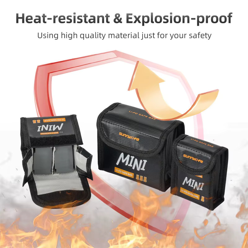 Explosionsgeschützte und batteriesichere Transporttasche für DJI Mini 5 Pro, Mini 4 Pro, Mini 3 und Mini 5 in Schwarz - Bild 2