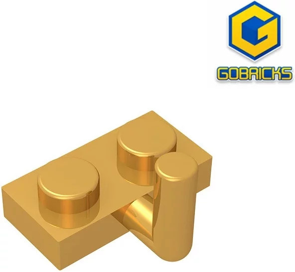 Gobricks GDS-709 Platte mit Haken 1x2, Bausteine, Gelb - Bild 1