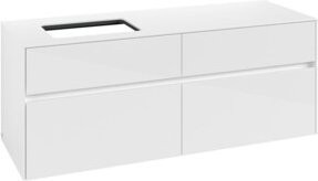 V&B Waschtischunterschrank Collaro in Weiß Hochglanz, WT links, B: 140 cm, T: 54,8 cm, H: 50 cm - Bild 1