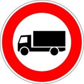 ADCO Verkehrszeichen Ronde Verbot für KFZ über 3,5 t, Durchmesser: 60 cm, Farbe: Rot, Material: Aluminium - Bild 1