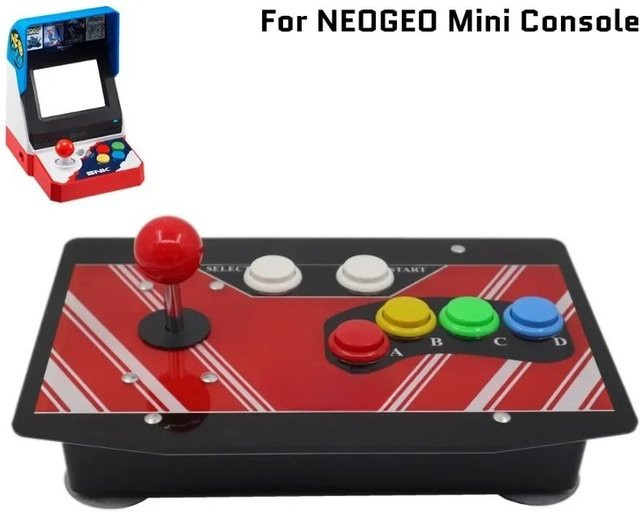 FightBox Arcade FightStick RAC-J200S-NM Spielcontroller mit 6 digitalen Feuerknöpfen und Acryl-Panel für NEOGEO Mini Konsole, Multicolour - Bild 1