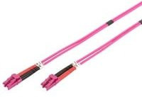 Digitus LWL Patchkabel Duplex LC auf LC Multimode OM4 pink - Bild 1