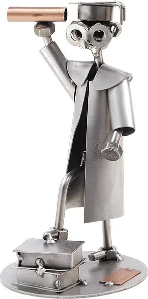Schraubenmännchen Hochschulabsolvent von Hinz & Kunst in Silber aus Metall - Bild 1