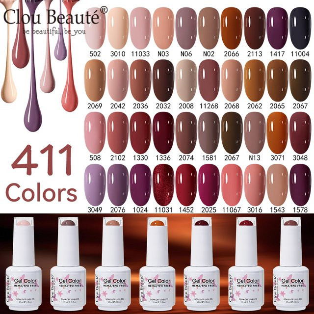 Clou Beaute Gel Nagellack, Karamellbraun, Glänzend - Bild 1