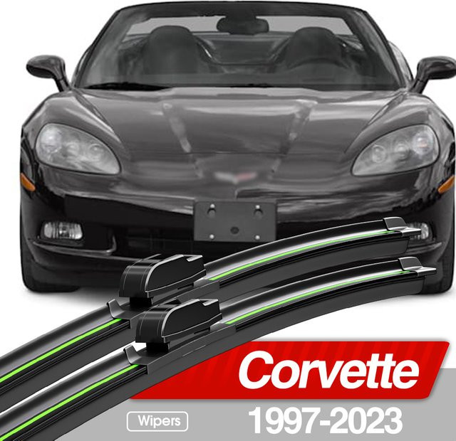 LECIBUBI Scheibenwischerblätter Set für Chevrolet Corvette C5 C6 C7 C8 in Schwarz - Bild 1
