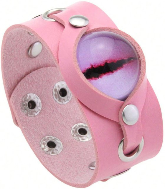 YIRAN Armband, Leder, Pink, Nieten, Damen - Bild 1
