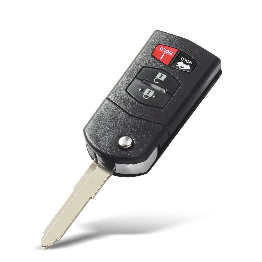 KEYYOU Fernschlüssel für Mazda 2 3 5 6 8 CX-7 CX-9 MX-5 in Schwarz mit Batterie - Bild 2
