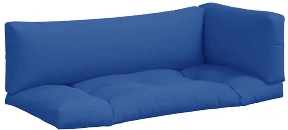 3-teiliges Palettenkissen Set aus blauem Polyester-Stoff von Vidaxl - Bild 1