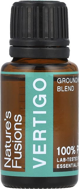 Nature's Fusions Ätherisches Öl gegen Schwindel mit Pfefferminze, Koriander, Ingwer, grüner Minze und Zitrone, 15 ml - Bild 1
