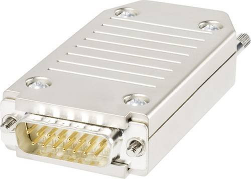 Knorr Tec D-SUB Stecker 180 Grad mit 25 Polen in Silber - Bild 1