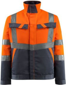 Mascot Forster Arbeitsjacke in Orange/Schwarzblau, Größe L, nach EN ISO 20471 Klasse 2 - Bild 1