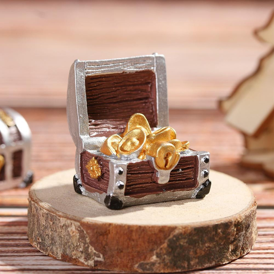 Yiran Furniture Piraten Kasse Miniatur Puppenhaus Ornament 1-teiliges Set - Bild 3