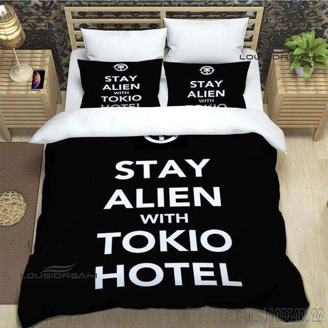 JMG Household Supplies Bettwäsche-Set Tokio Hotel Design aus Mikrofaser, 1 Bettbezug und 2 Kissenbezüge, B/H: 180 x 210 cm - Bild 1