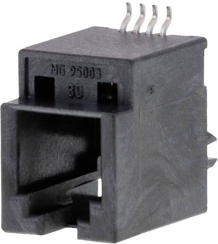 Molex LOPRO T/E PC JACK Buchse 955036451 Schwarz 4P4C Polzahl Sensoren - Bild 1