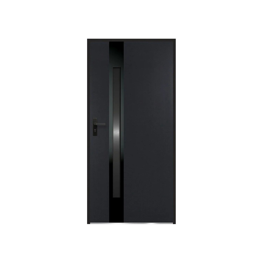 Vente-unique Haustür Braga in Anthrazitgrau mit Glaseinsatz aus Stahl, B: 95 cm, H: 207 cm - Bild 2