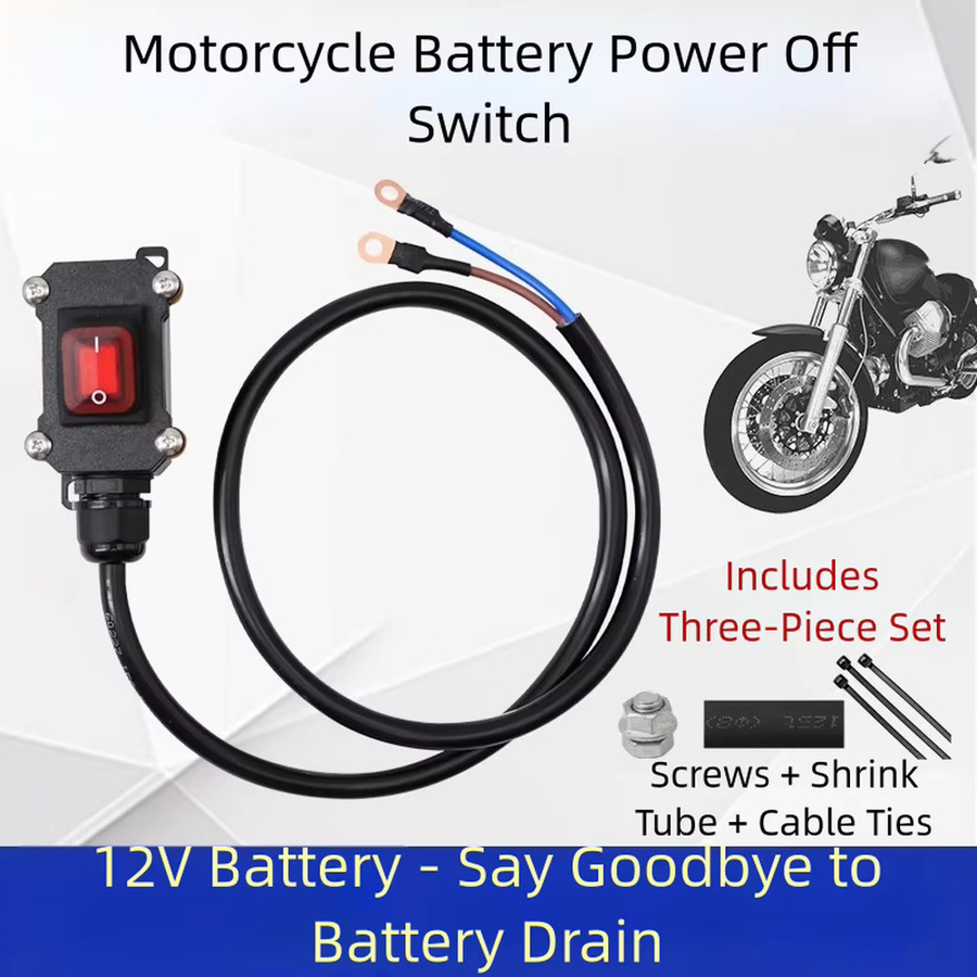 NIGHTKIST Motorrad-Netzschalter als wasserdichter Batterietrennschalter in Schwarz für 12 V und 24 V DC - Bild 4