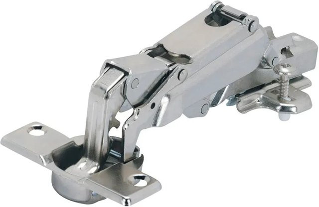 Hettich Weitwinkelscharnier Clip On für vorliegende Türen, Nickel Plated, Silber - Bild 1