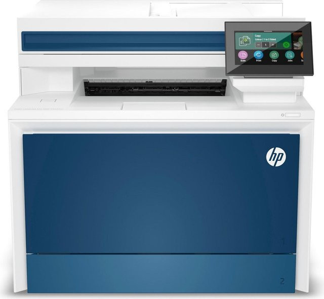 HP Color LaserJet Pro MFP 4302fdn Multifunktionsdrucker Farbe Laser mit Drucken, Scannen, Kopieren und Faxen in Blau und Weiß - Bild 1