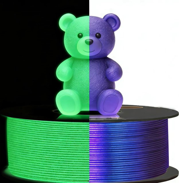 Filajoy3D Chameleon PLA Filament 1,75mm Multicolour Purple für FDM 3D-Drucker mit Farbwechsel durch Licht und Winkel - Bild 1