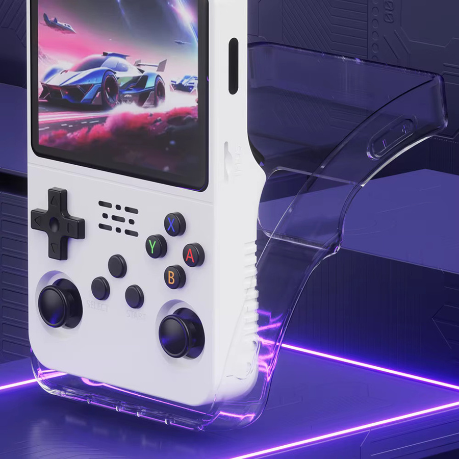 SZKOSTON Transparente Schutzhülle für R36S Handheld-Spielkonsole aus kratzfestem TPU Softshell - Bild 4