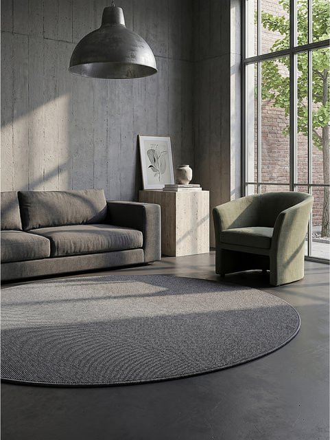 Kadima Design Niederflor-Teppich Kurzflor Beige B/B/H: 133 x 133 x 0,8 cm - Bild 1