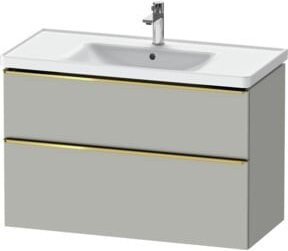 Duravit Waschtischunterschrank D-Neo in Grau Hochglanz, Wandhängend, B/T/H: 98,4 x 45,2 x 62,5 cm - Bild 1