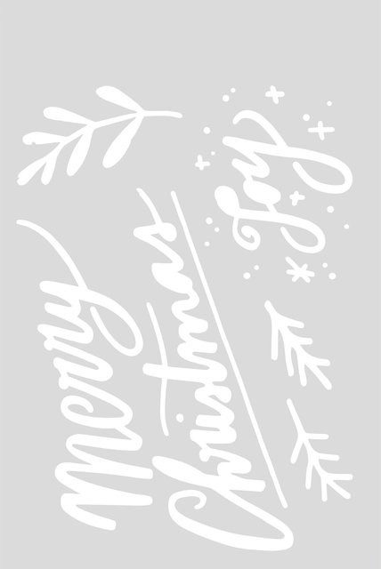 Rico Design Schablone Merry Christmas selbstklebend B: 18,5 cm, H: 24,5 cm - Bild 1