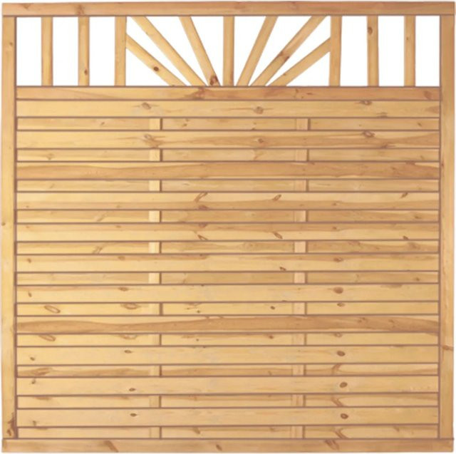 Tetzner und Jentzsch Sichtschutzzaun Freiburg-Serie aus Holz, semi-transparent, B/H: 180 x 180 cm, Farben: grün oder braun, imprägniert - Bild 1