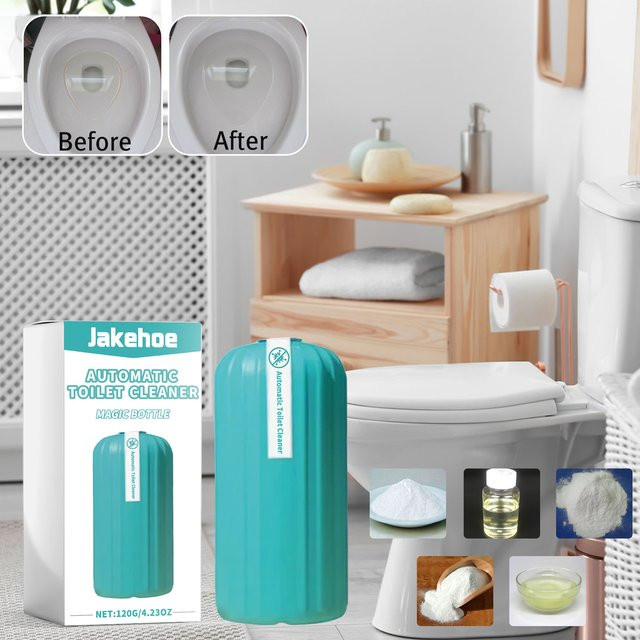 Jakehoe Automatischer Toilettenreiniger in Türkis zur Entfernung von Gerüchen und Urinflecken - Bild 1