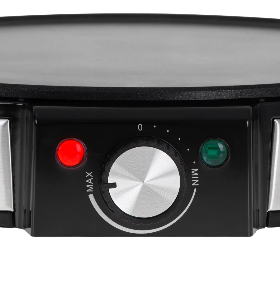 Adler Elektrische Pfannkuchenmaschine mit Antihaftbeschichtung und Temperaturregelung, Schwarz, Durchmesser: 30 cm, 1600 W - Bild 4
