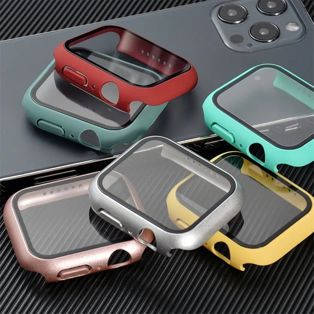 Displayschutzfolie und Schutzhülle für Apple Watch, Unisex - Bild 1