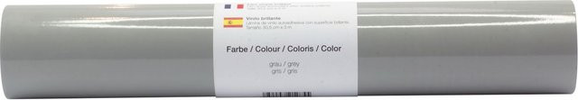 Selbstklebende Vinyl Folie von POLI-TAPE in Grau, glänzend - Bild 1