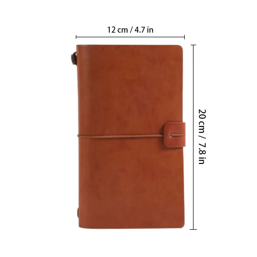 Personalisiertes Reisetagebuch aus braunem PU-Leder mit individuellem Namen oder Initialen für Erwachsene - Bild 3