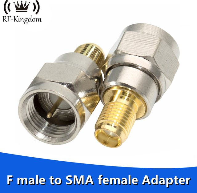 Tinymons HF-Koaxial-Adapter F-Stecker auf SMA-Innengewinde in Silber für TV-Antennen und Kabel - Bild 1