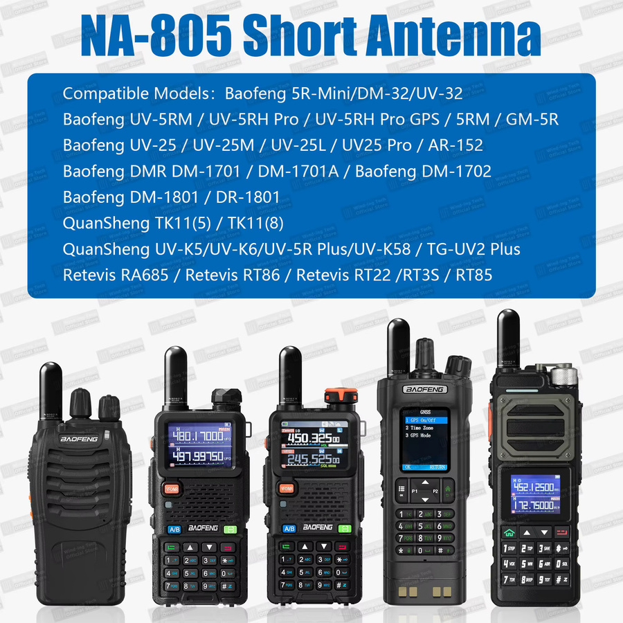 RONGYIN NA-805 Walkie Talkie Antenne VHF/UHF UV-5R Mini Antenne mit SMA-Buchse in Schwarz für Baofeng und Quansheng Funkgeräte - Bild 5