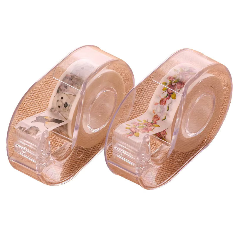 2er-Pack Washi-Tape-Spender und -schneider aus transparentem Kunststoff für Journaling und Scrapbooking - Bild 2