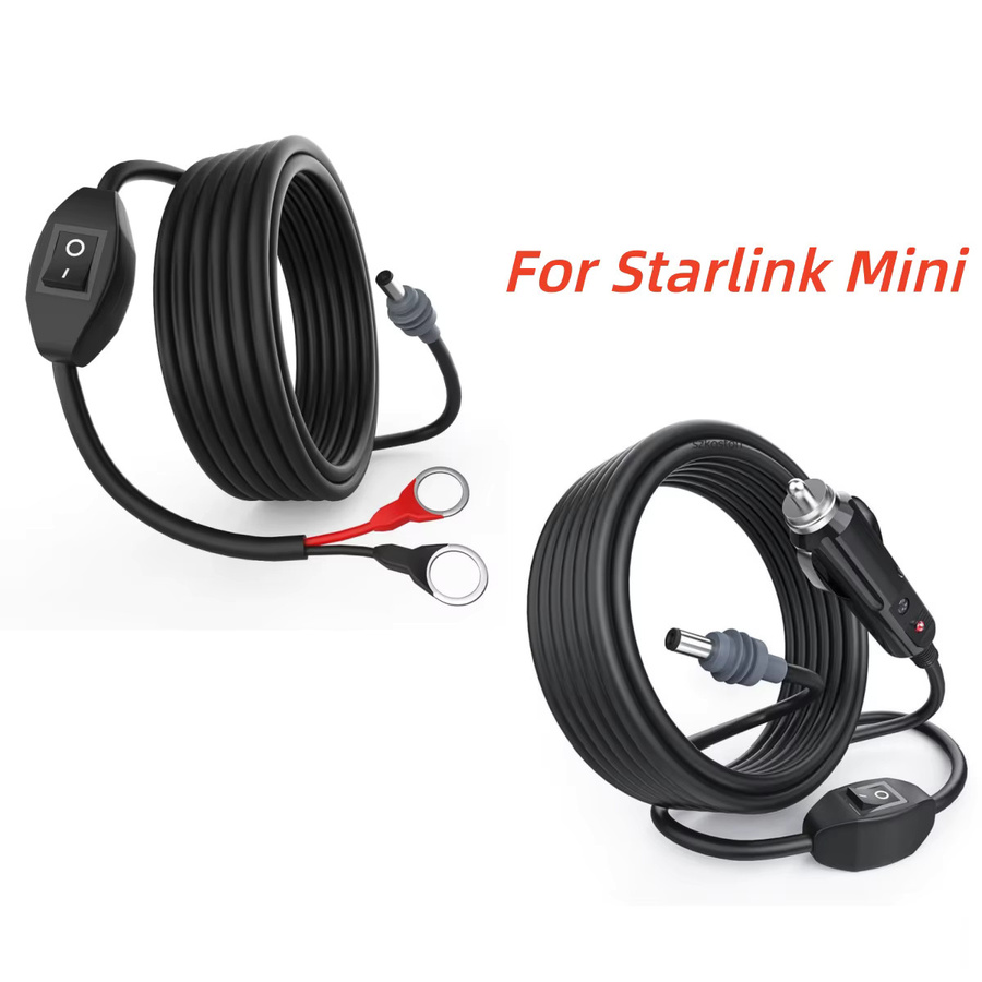 SZKOSTON Starlink Mini DC-Ladekabel mit integriertem Schalter, 3m 18AWG Stromkabel für LKW, Boot und Wohnmobil, Schwarz - Bild 7
