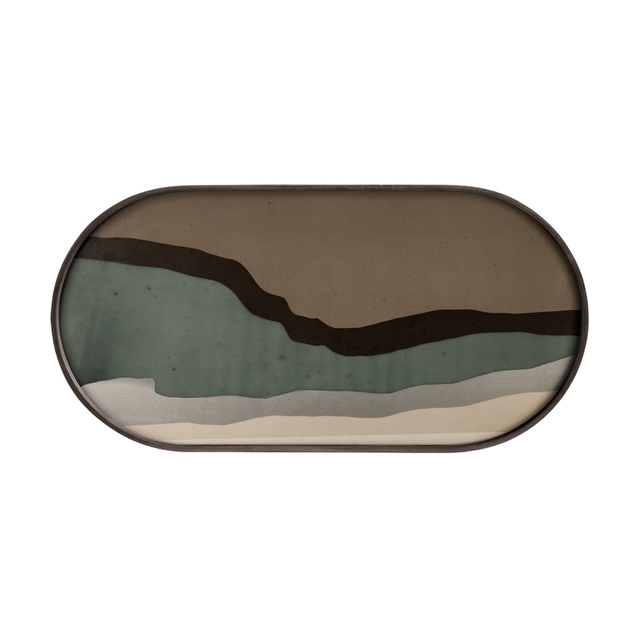 Ethnicraft Wabi Sabi Glastablett mehrfarbig aus Glas und Metall - Bild 2